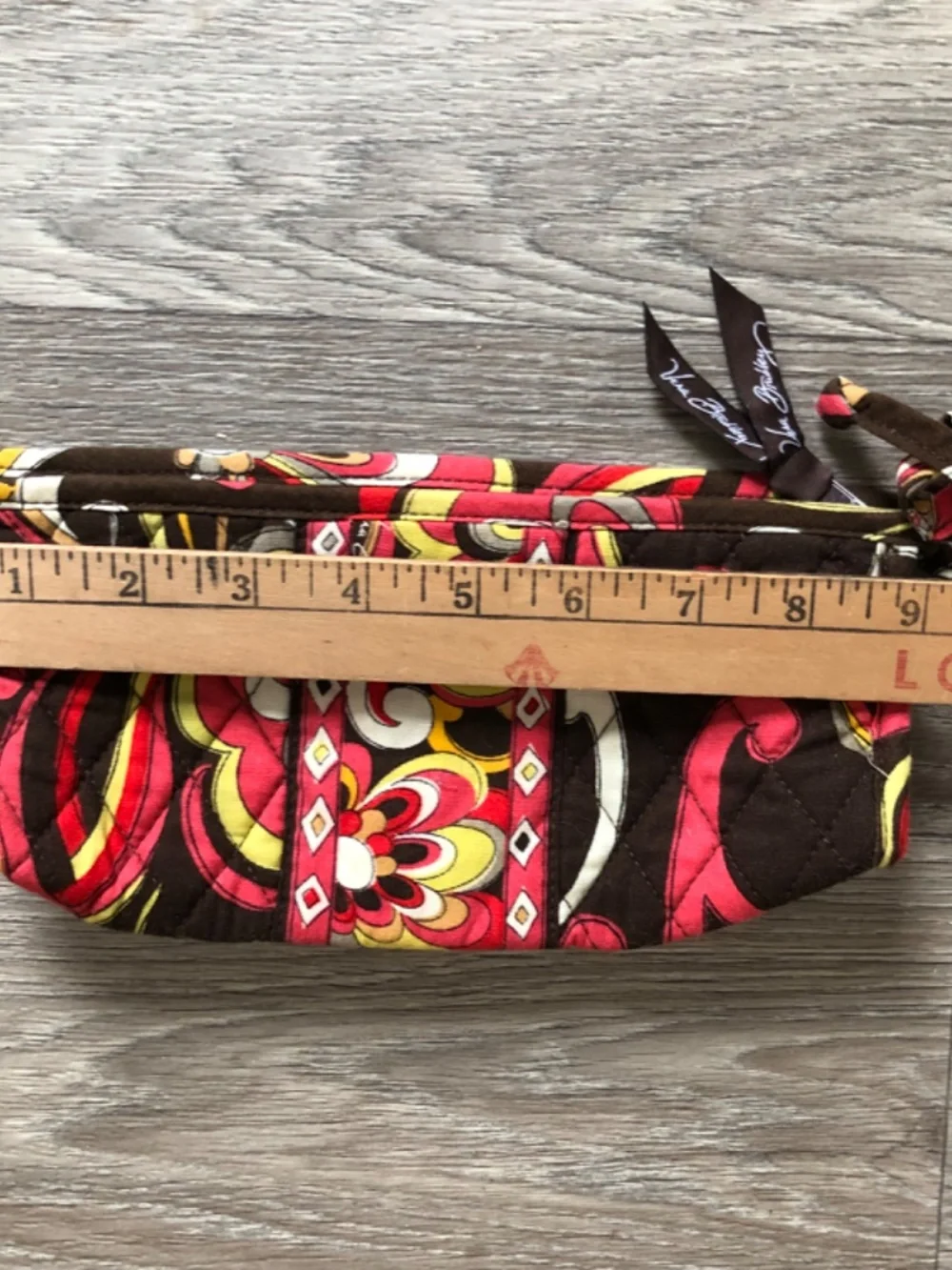 Vera Bradley Cosmetic Pouch / Brush & Pencil Case Puccini Pattern (Retired 2009)